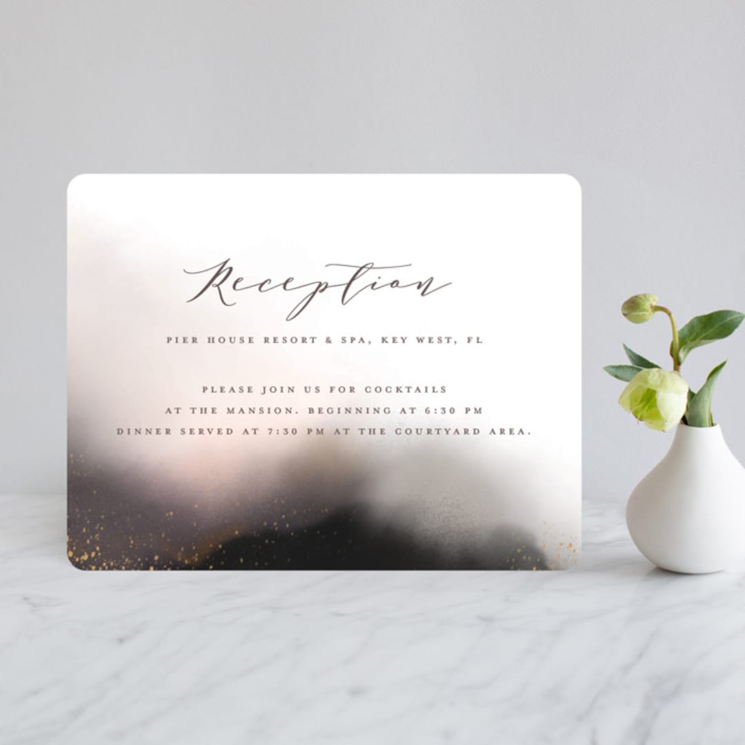 "Enchantment" - Reception Cards in Smoke by iamtanya - Front