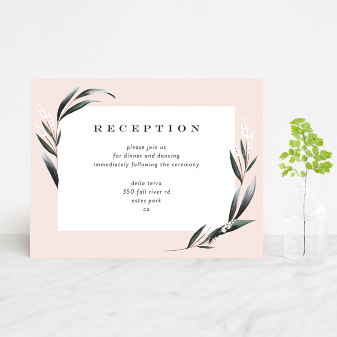 "Rustica" - Reception Cards in Cantaloupe by Petra Kern - Front