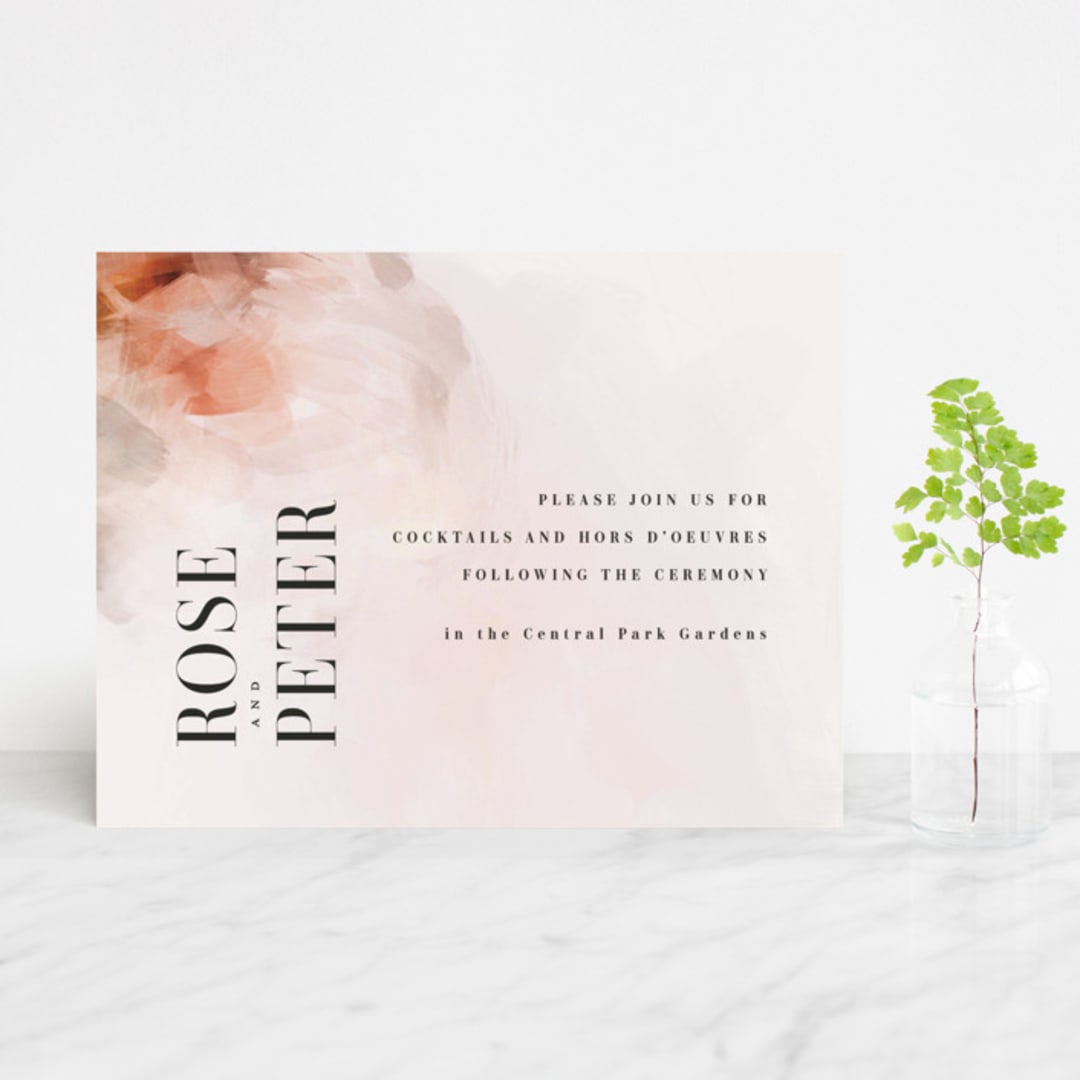 "Romantic" - Reception Cards in Earth by Lori Wemple - Front