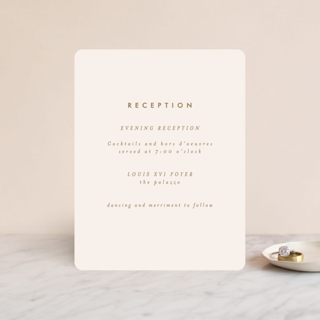 "desert chic" - Reception Cards in Blush by AK Graphics - Front