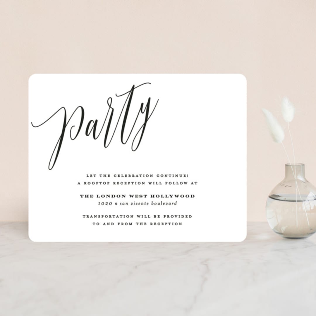 "Signed" - Reception Cards in Pearl by Roxy Cervantes - Front