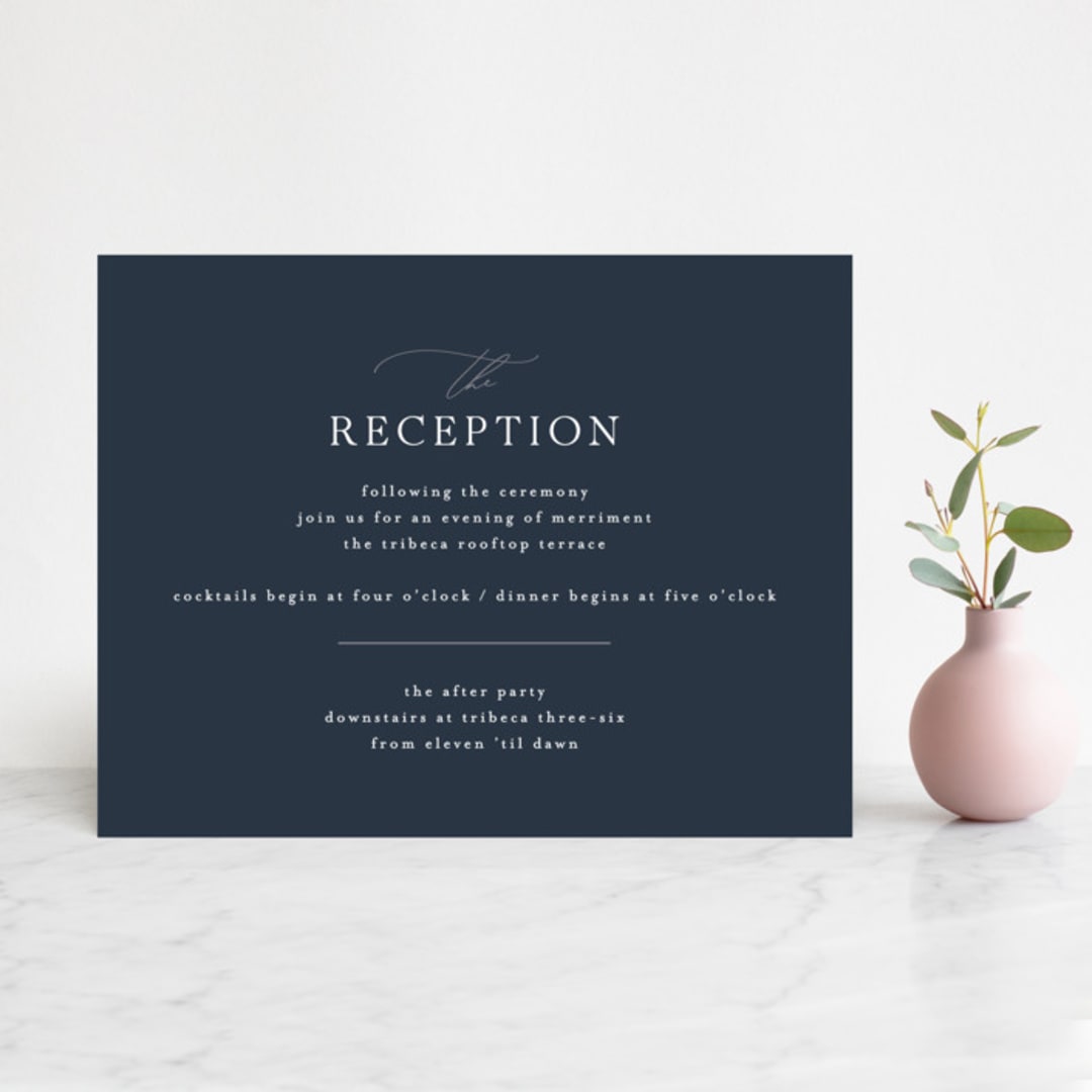 "Waltz" - Reception Cards in Nightfall by Jula Paper Co. - Front