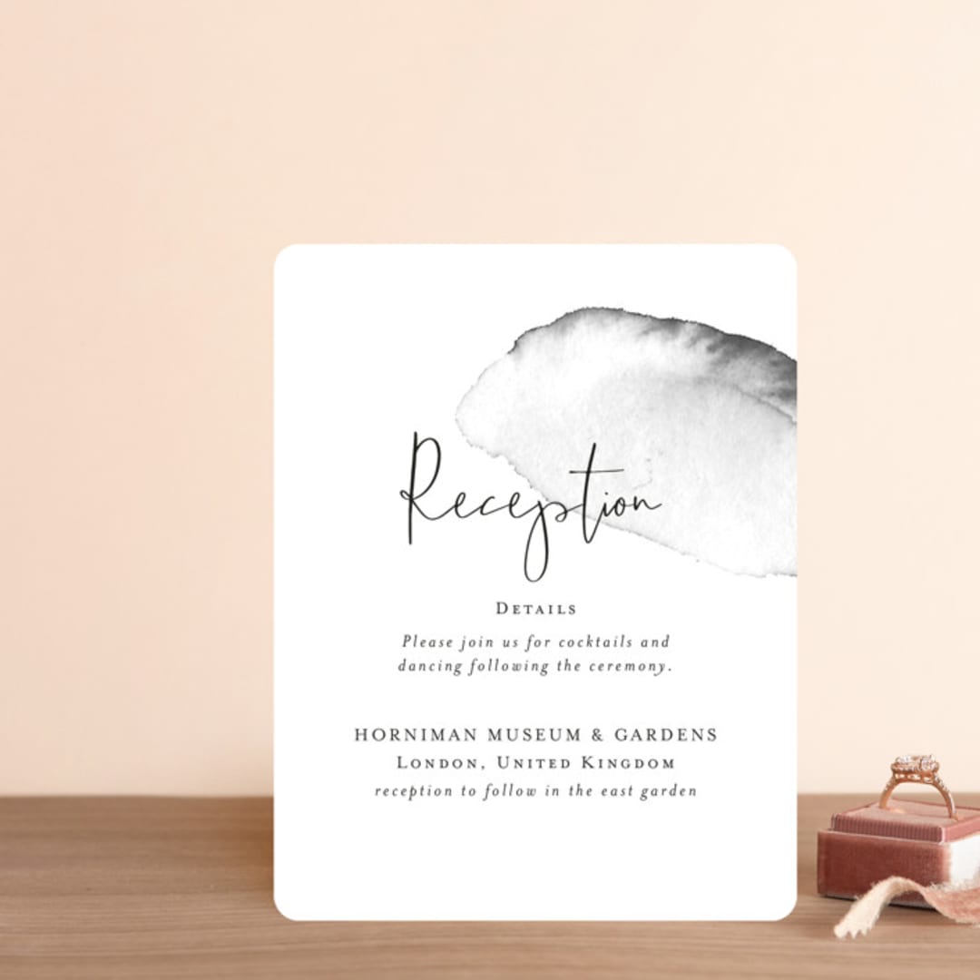 "Moxie" - Reception Cards in Ink by Design Lotus - Front