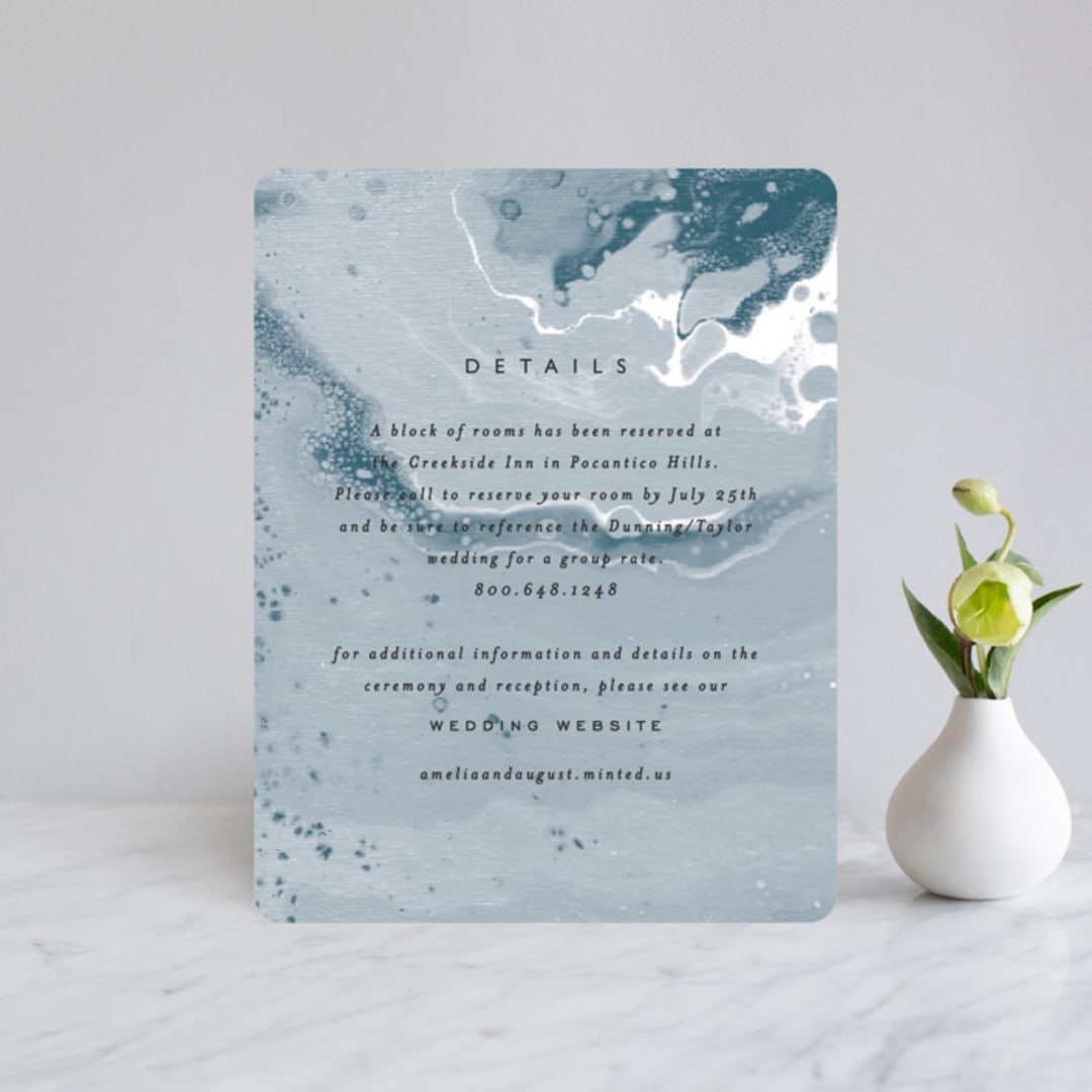"swirl" - Reception Cards in Celestial by Alethea and Ruth - Front