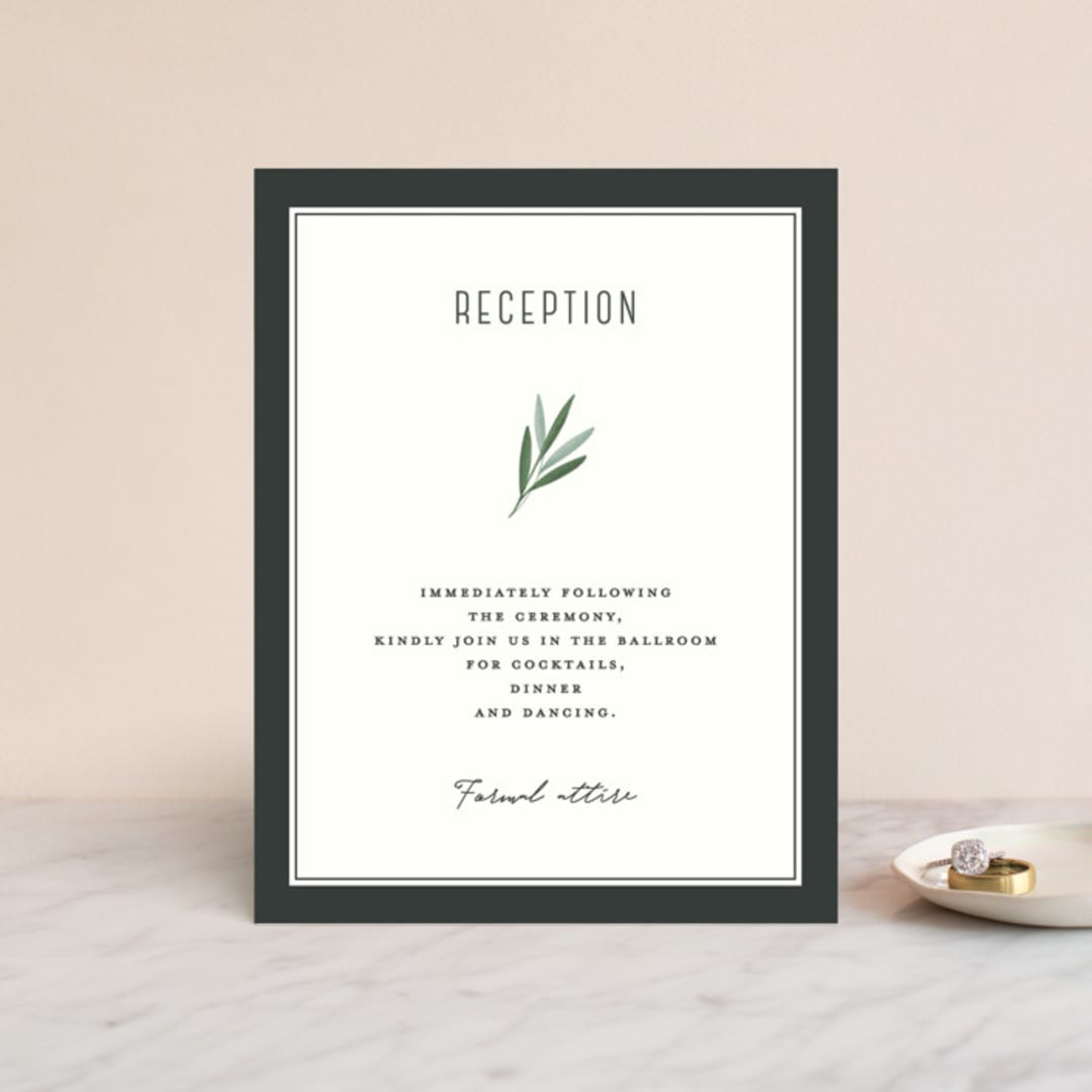 "Oliviers" - Reception Cards in Spring by Gwen Bedat - Front