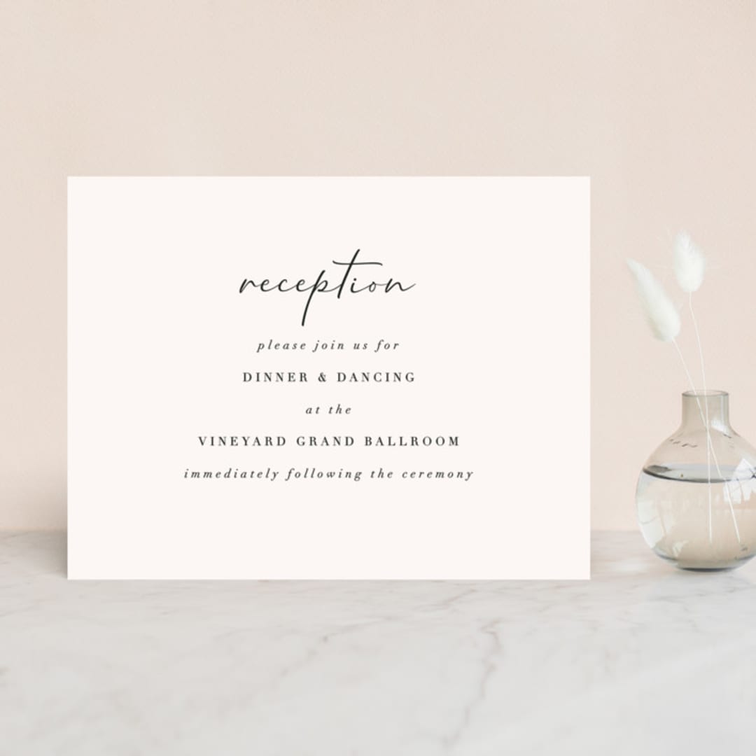 "mod" - Reception Cards in Creme by Nicoletta Savod - Front