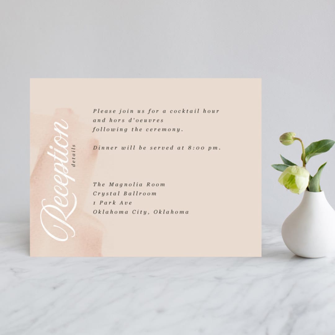 "Romance" - Reception Cards in Snowball by Anna Elder - Front