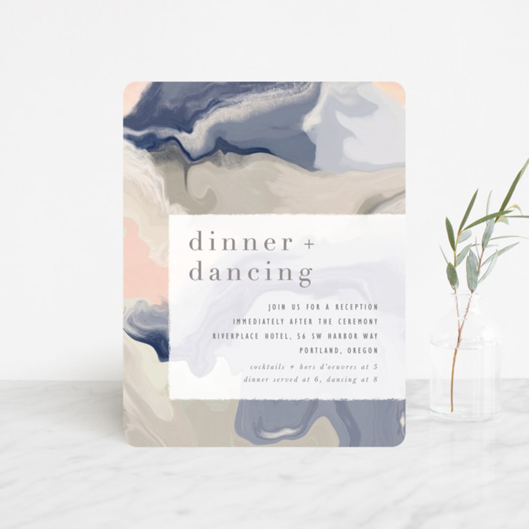 "marble majesty" - Reception Cards in Mountain Range by Hooray Creative - Front