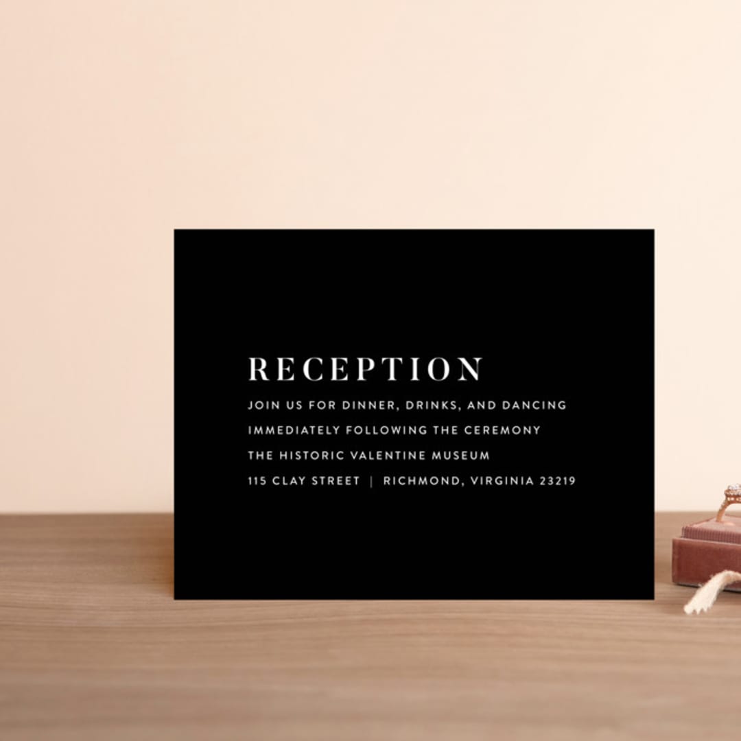 "Harmonie" - Reception Cards in Cloud by Carly Reed Walker - Front