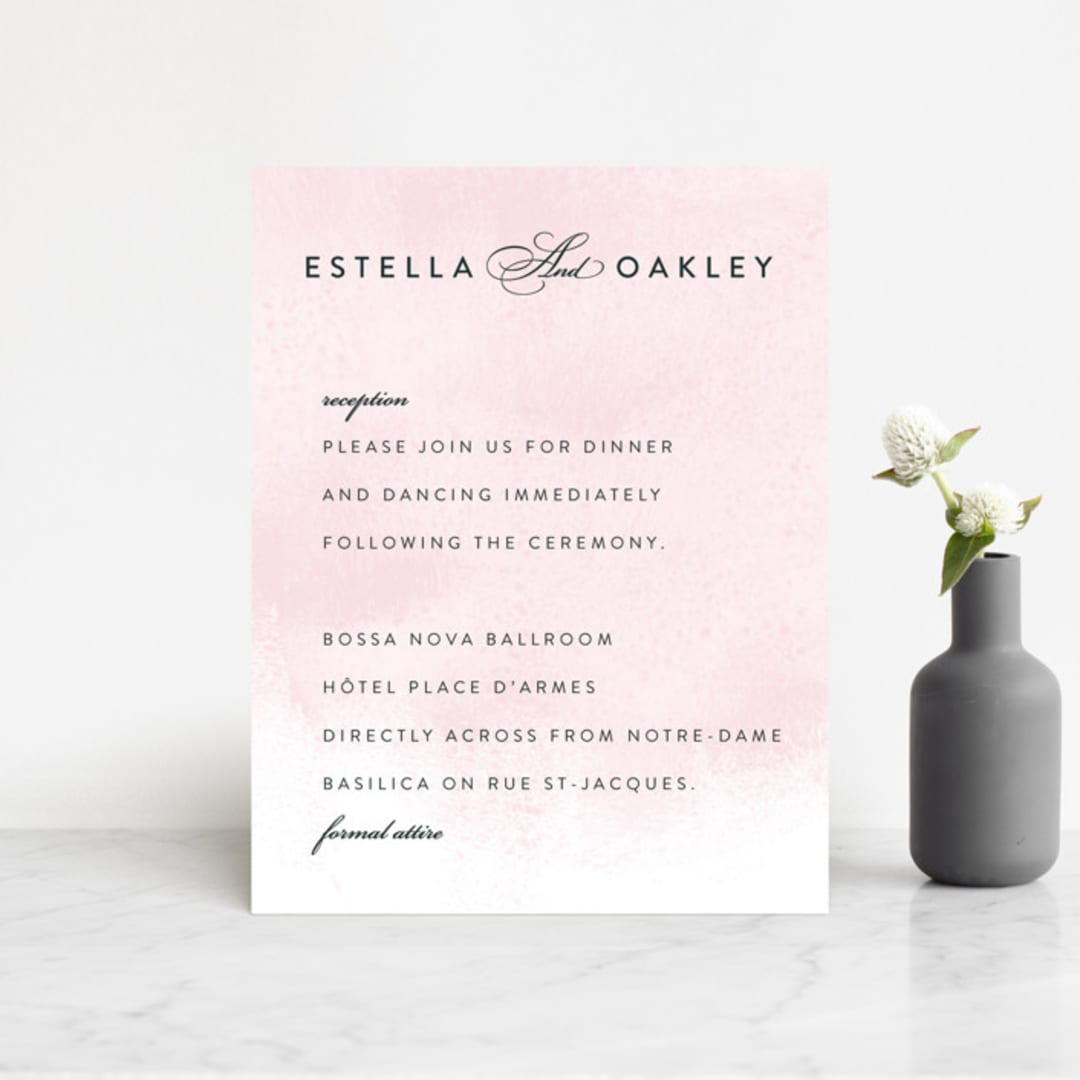 "Forest Foliage" - Reception Cards in Deep Forest by Eve Schultz - Front
