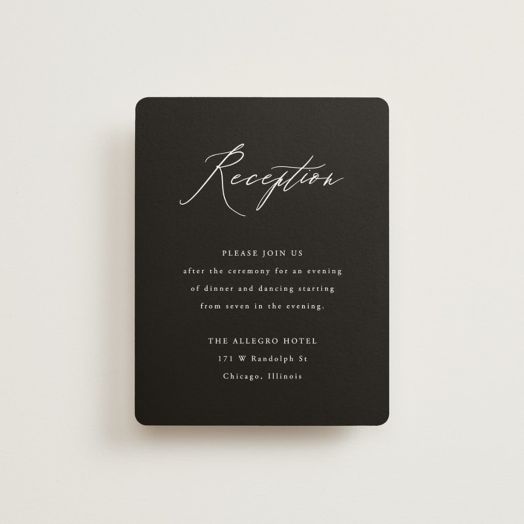 "We Do" - Reception Cards in Ink by lulu and isabelle - Front