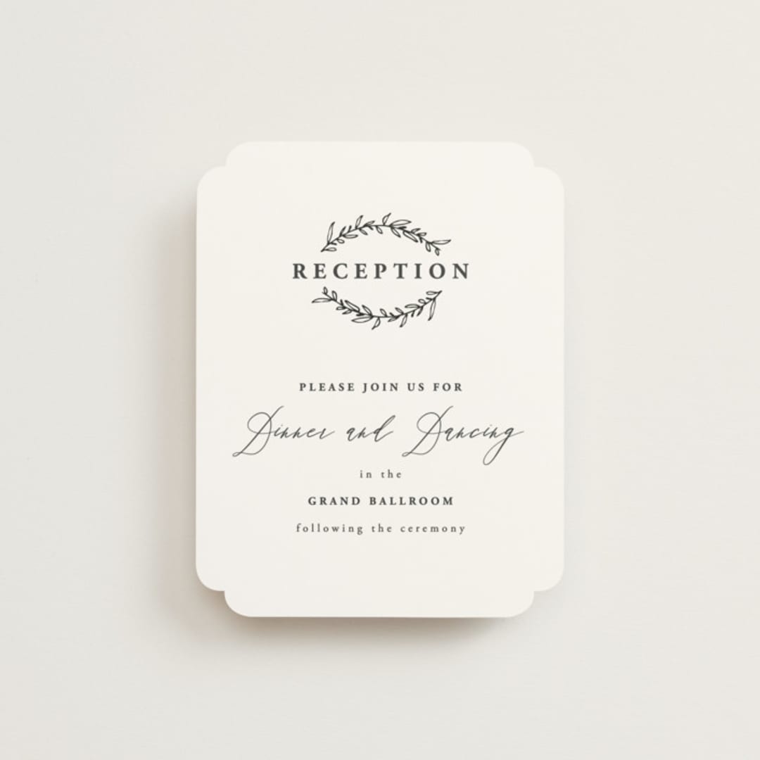 "Antoinette" - Reception Cards in Ivory by lulu and isabelle - Front