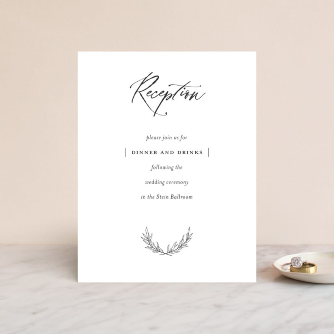 "Ridgeline" - Reception Cards in Ivory by Eric Clegg - Front