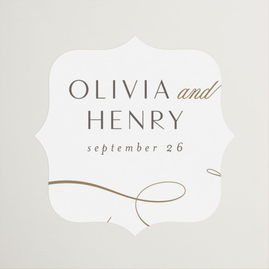 "Forever And" - Rehearsal Dinner Favor Stickers in Snow by Jen Banks - Front