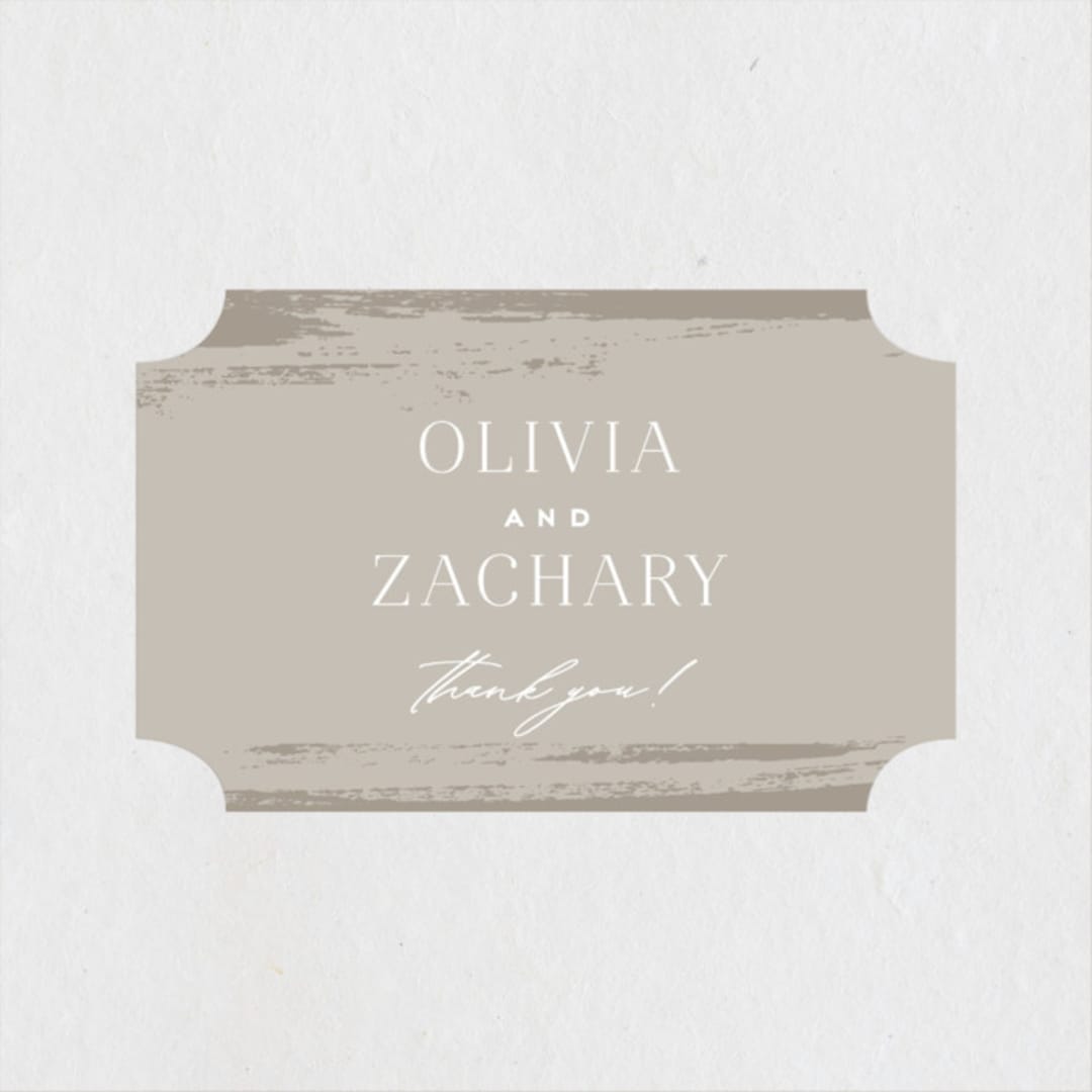 "True Love" - Rehearsal Dinner Favor Stickers in Clay by Carolyn Nicks - Front