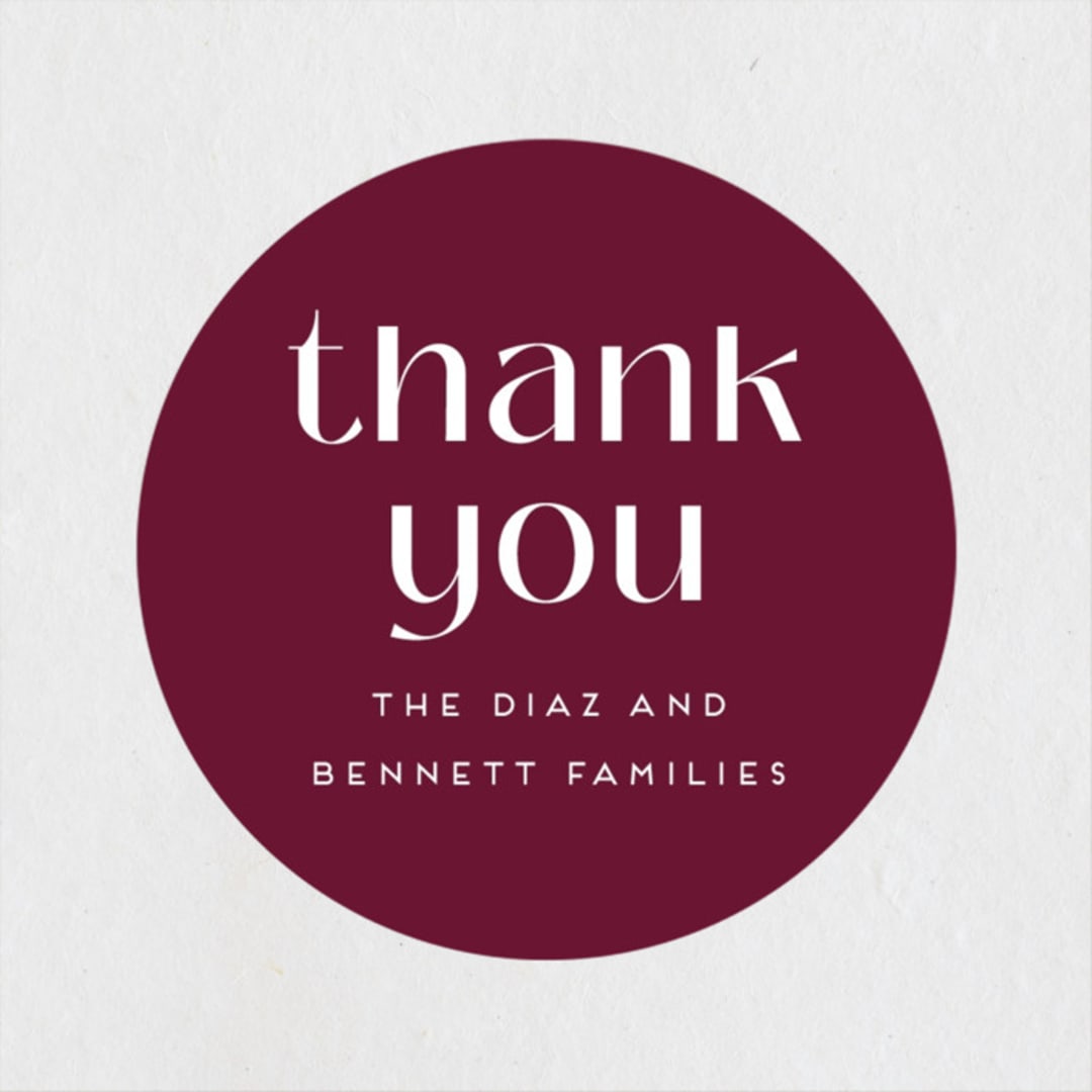 "Before I Do" - Rehearsal Dinner Favor Stickers in Cabernet by Erica Krystek - Front