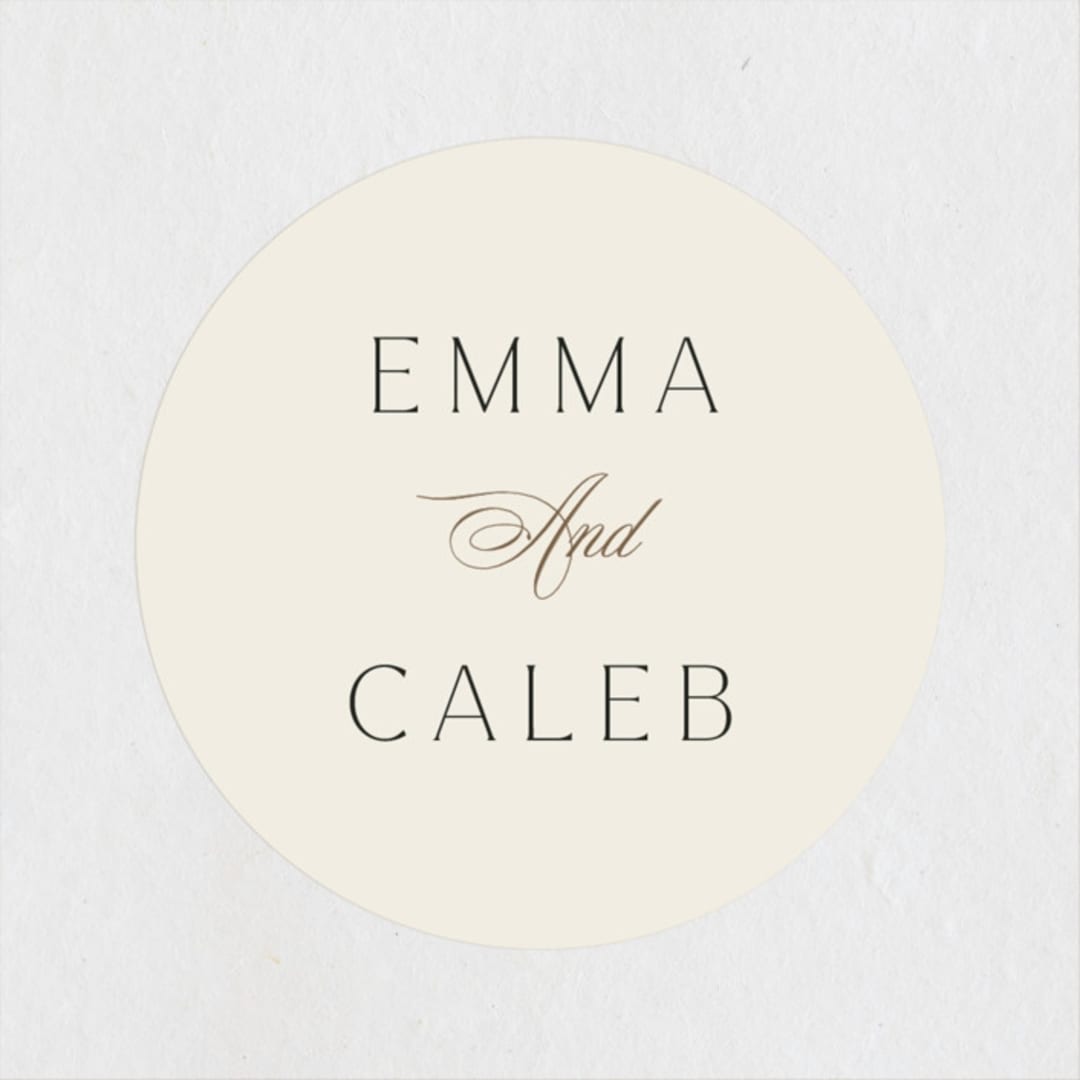 "chic arch" - Rehearsal Dinner Favor Stickers in Cream by Benita Crandall - Front
