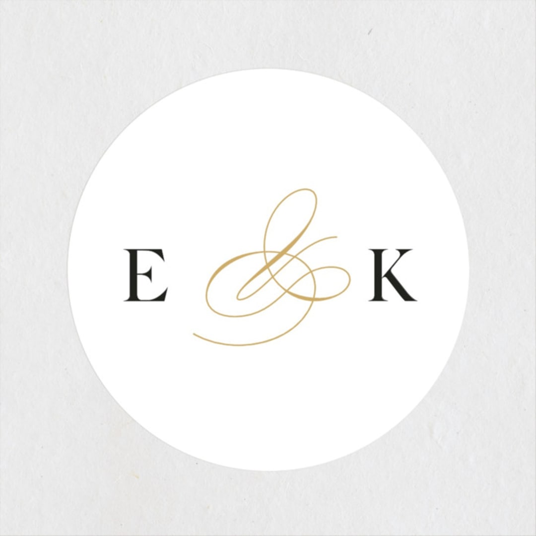 "Demi" - Rehearsal Dinner Favor Stickers in Alabaster by Itsy Belle Studio - Front