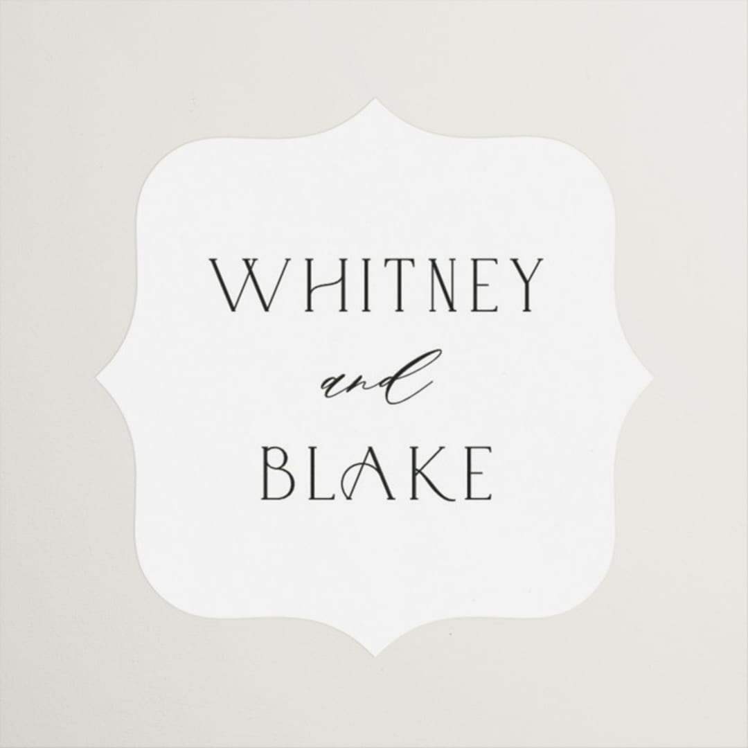 "Luster" - Rehearsal Dinner Favor Stickers in Cotton by Stacey Meacham - Front