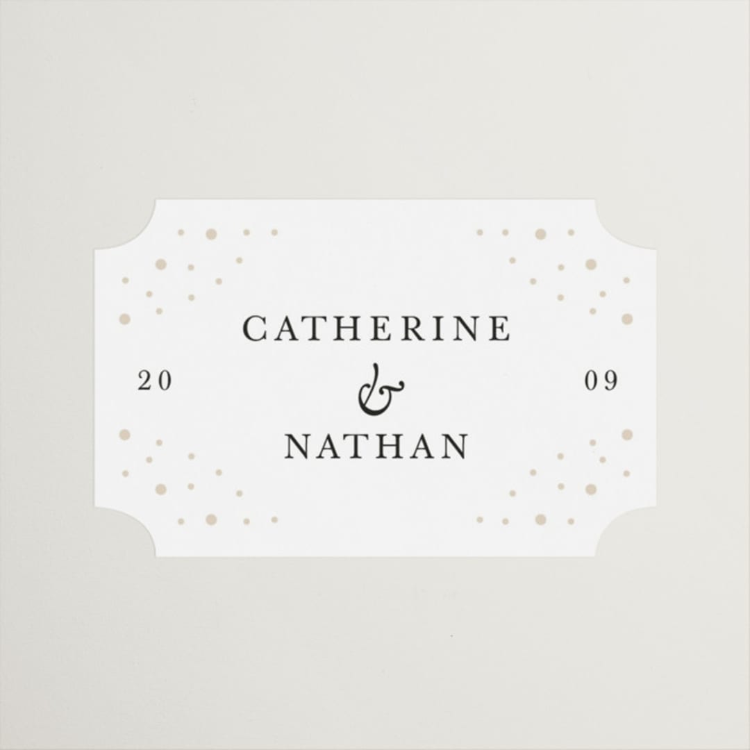 "Toasted" - Rehearsal Dinner Favor Stickers in Cloud by Zani van Zyl - Front