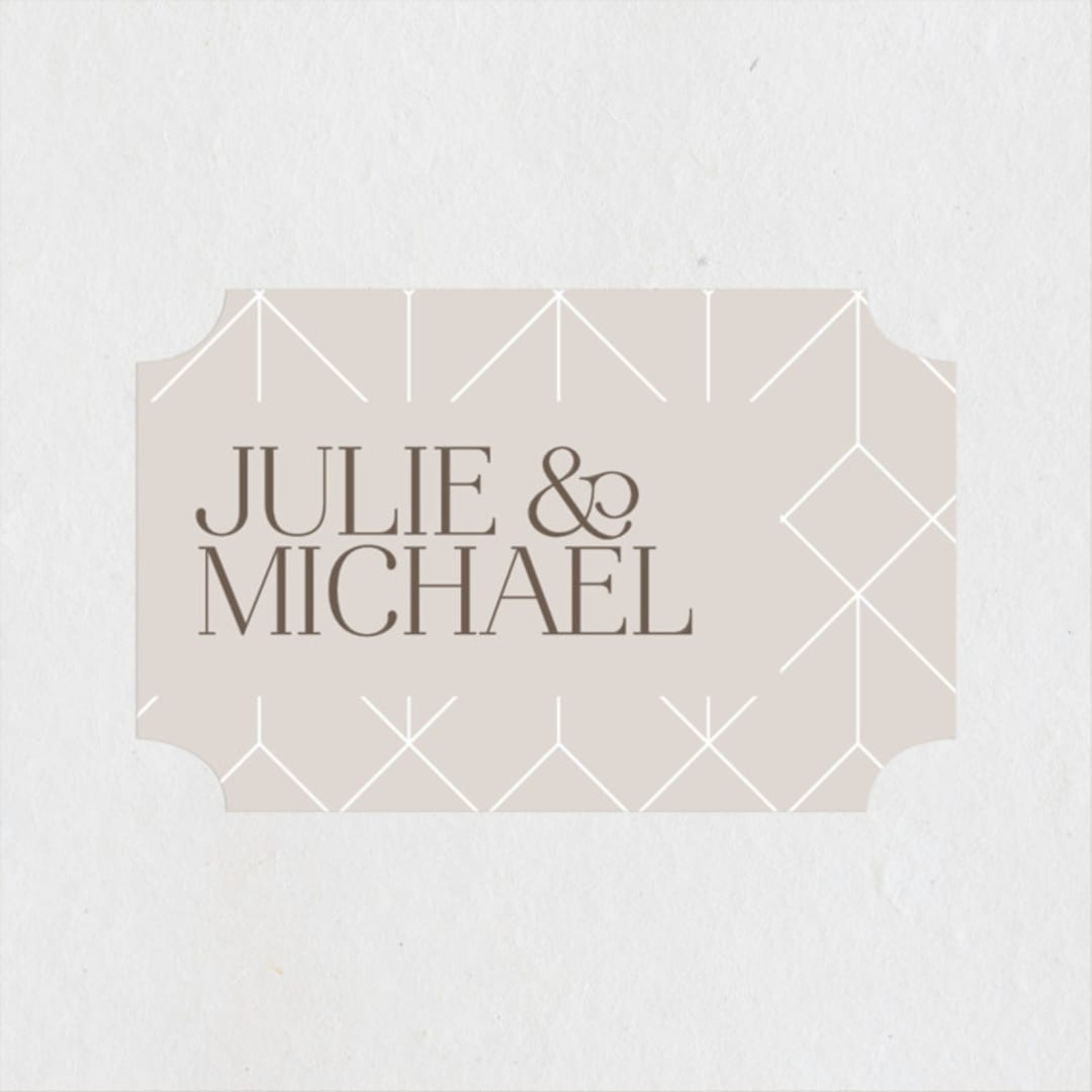 "gallery" - Rehearsal Dinner Favor Stickers in Cream by Vera Lim - Front