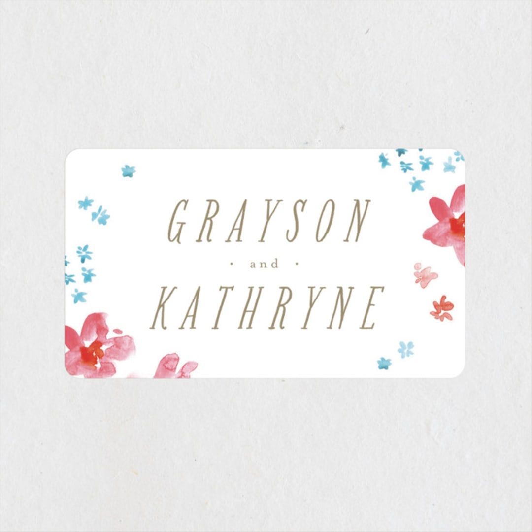 "flowering" - Rehearsal Dinner Favor Stickers in Summer by Anastasia Makarova - Front