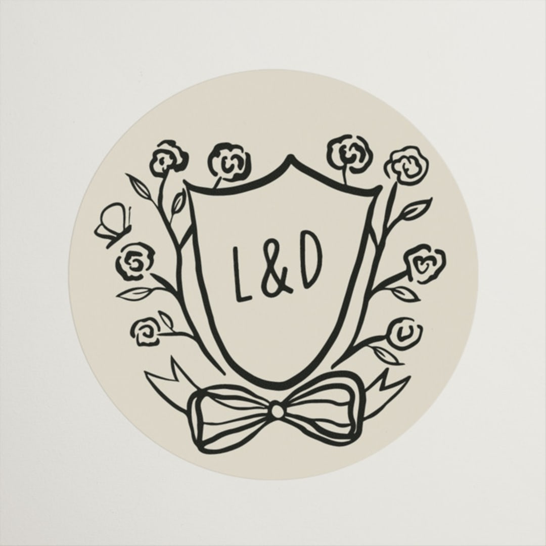 "À table!" - Rehearsal Dinner Favor Stickers in Ink by Claire - Front