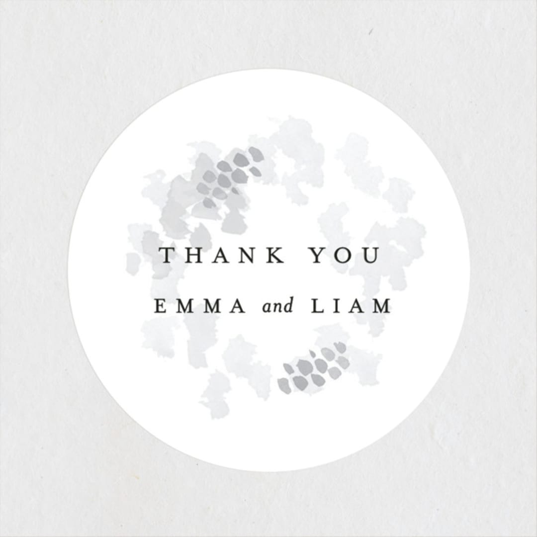 "A Thousand Years" - Rehearsal Dinner Favor Stickers in Classic White by Design Lotus - Front