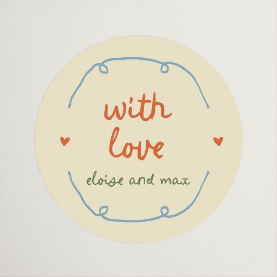 "Cin cin" - Rehearsal Dinner Favor Stickers in Verona by Stephanie Heinrich Godbout - Front