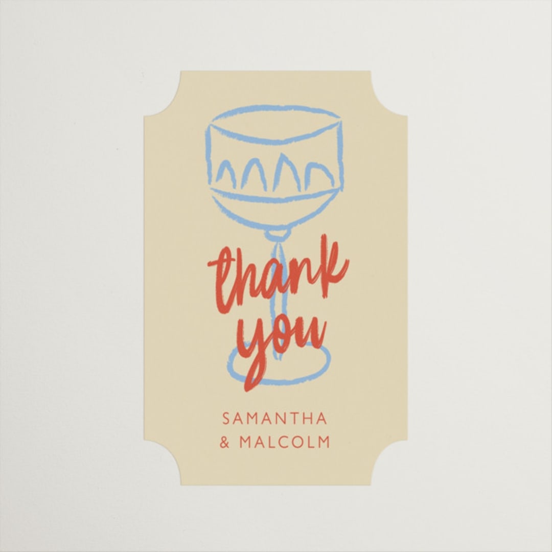 "Wild Night" - Rehearsal Dinner Favor Stickers in Muted Vintage by Zani van Zyl - Front