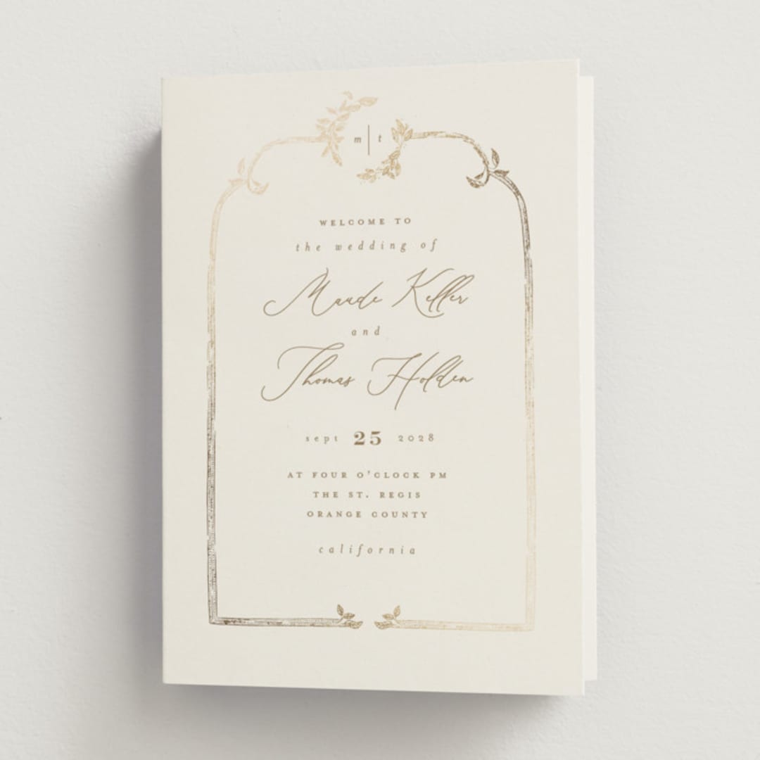 "Reflection" - Wedding Programs in Porcelain by Leah Bisch - Front