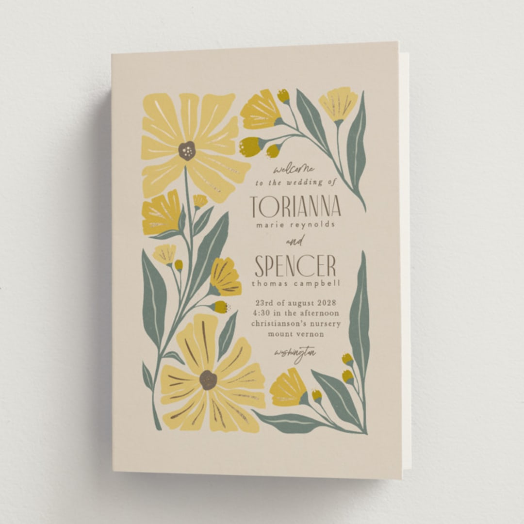 "storybook garden" - Wedding Programs in Buttercup by Karidy Walker - Front