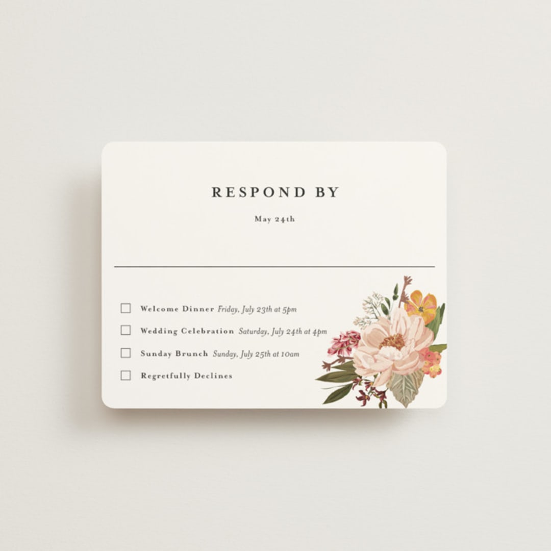 "Harmony" - Foil-Pressed Multi-Event RSVP Cards in Summer by Susan Moyal - Front