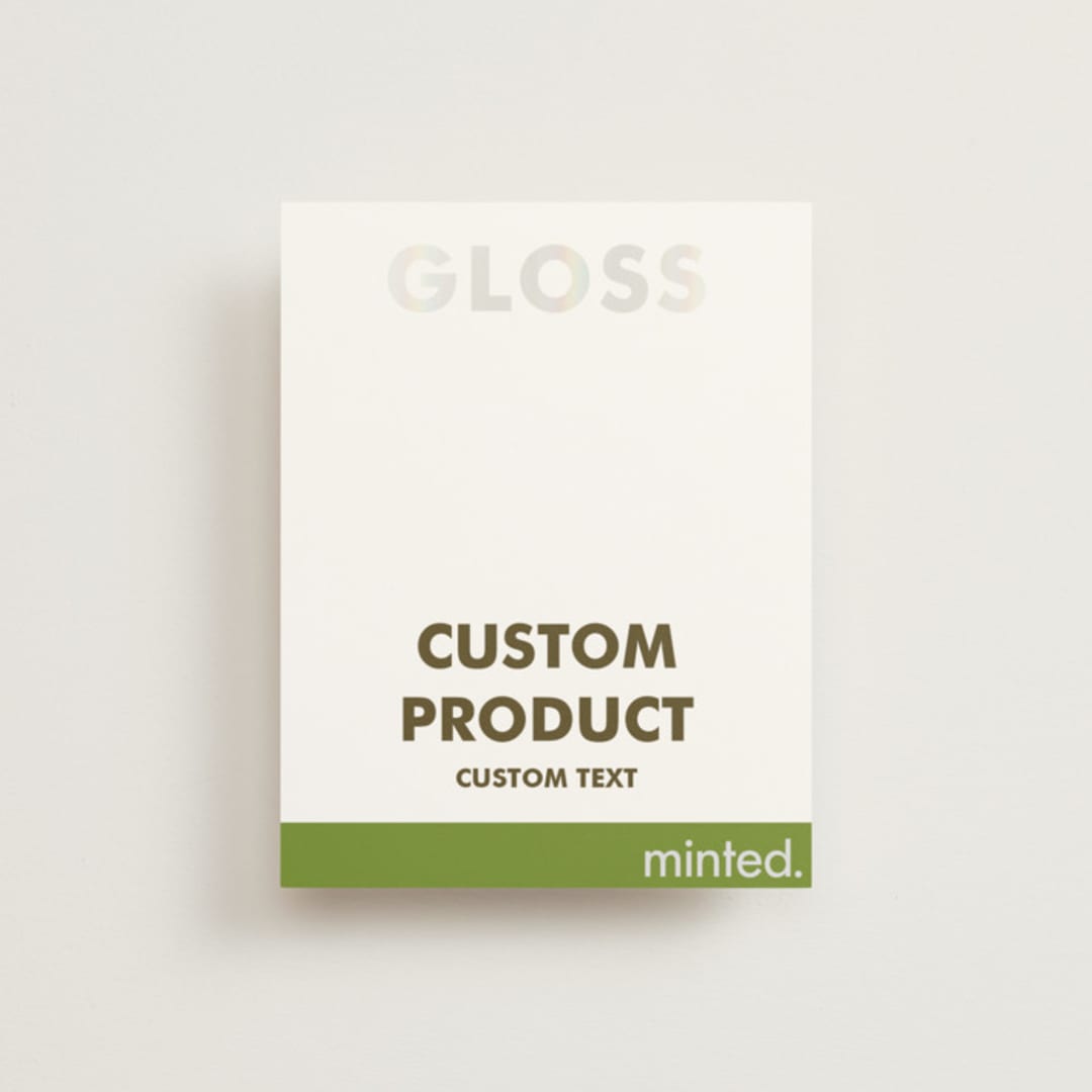 "Portrait Custom" - Gloss-Press® Reception Card in Iridescent Pearl by Minted - Front