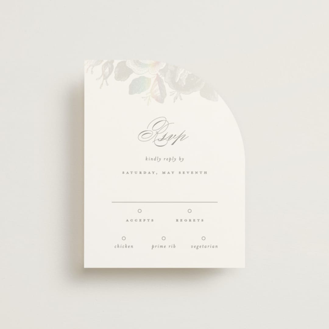 "Idyllic" - Gloss-Press® RSVP Cards in The Pearl by Design Lotus - Front