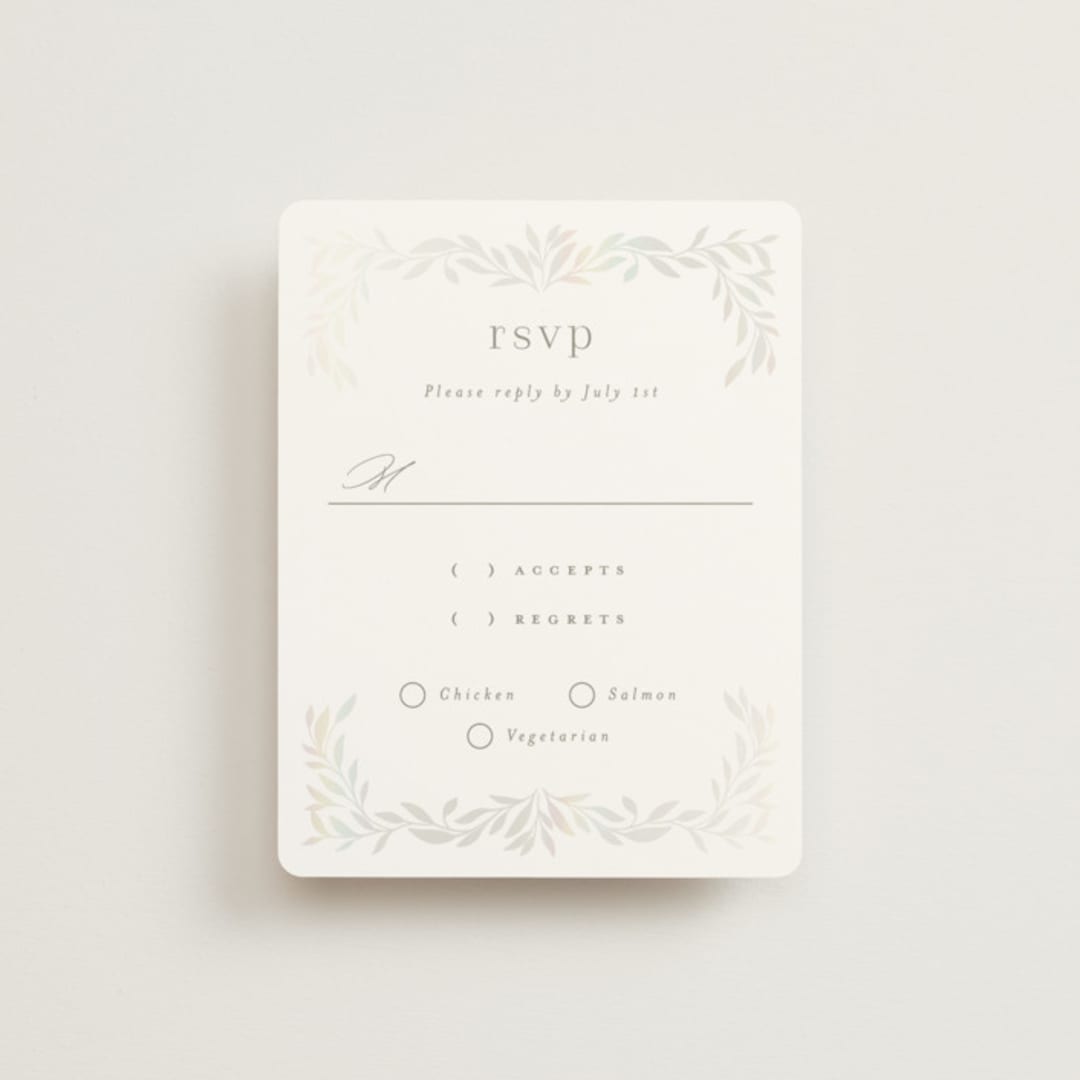 "Clarity" - Gloss-Press® RSVP Cards in Cloud by Ana Sharpe - Front