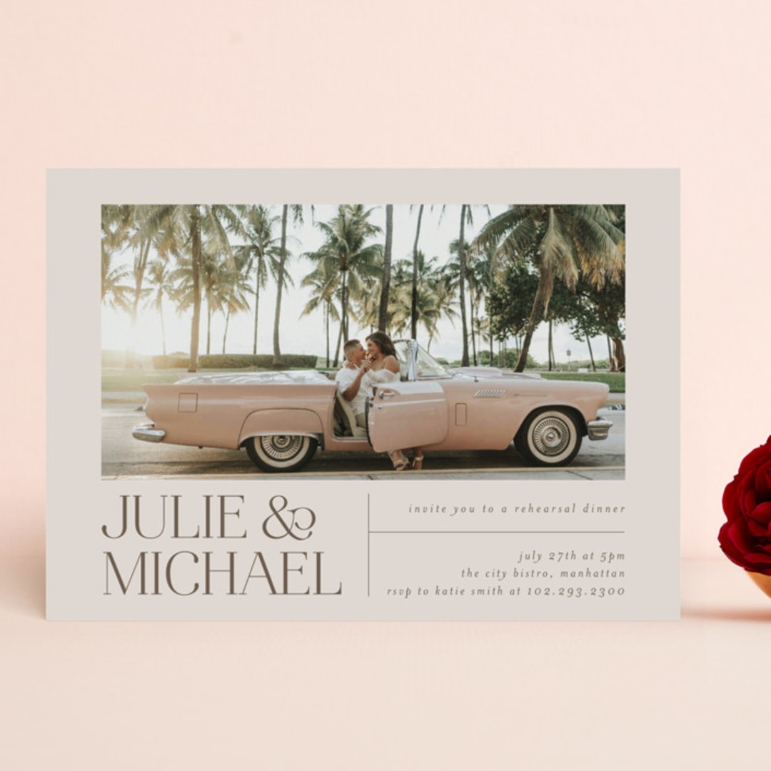 "gallery" - Rehearsal Dinner Invitations in Cream by Vera Lim - Front
