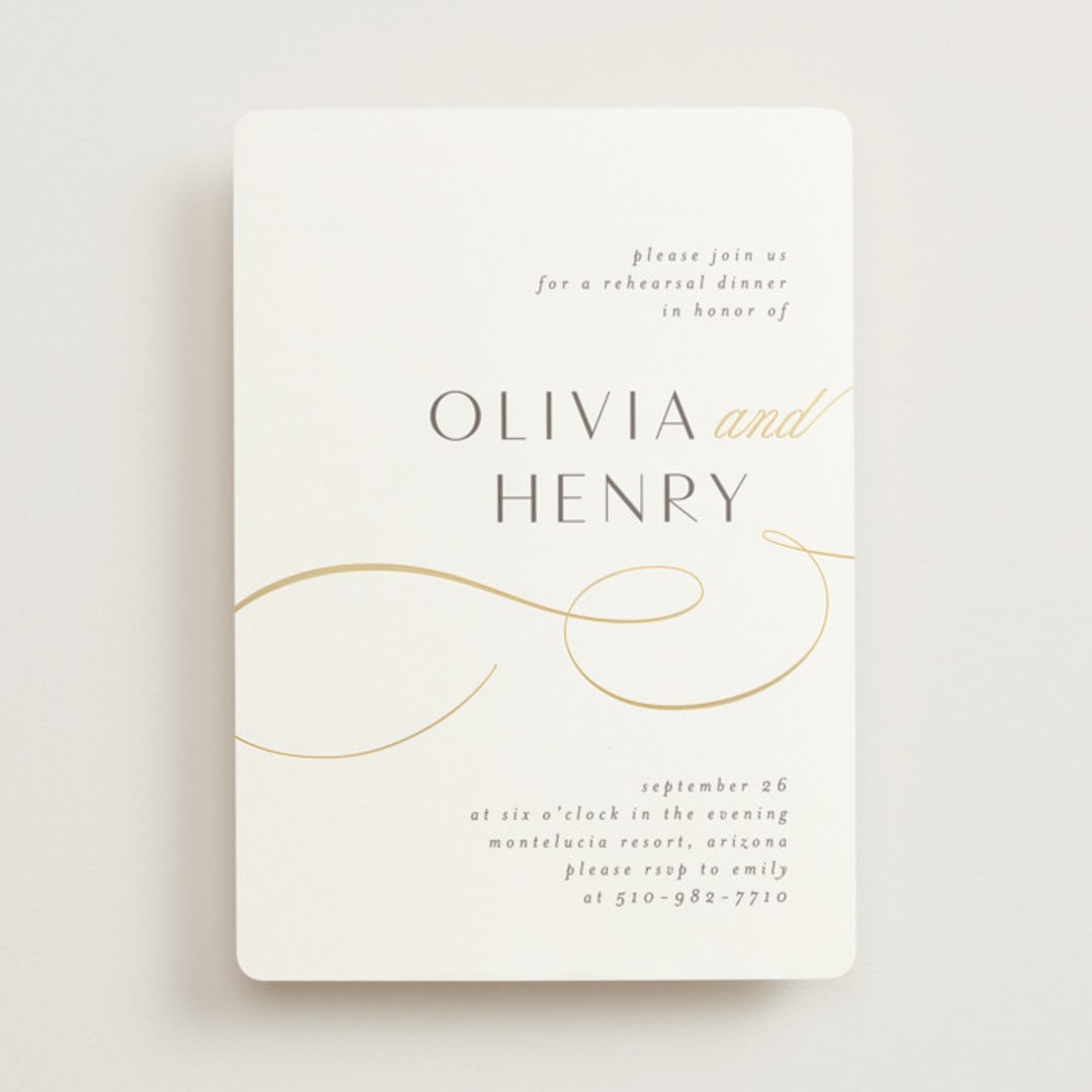 "Forever And" - Rehearsal Dinner Invitations in Snow by Jen Banks - Front