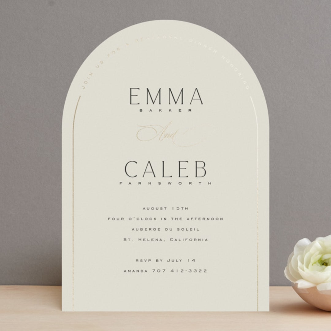 "chic arch" - Rehearsal Dinner Invitations in Cream by Benita Crandall - Front