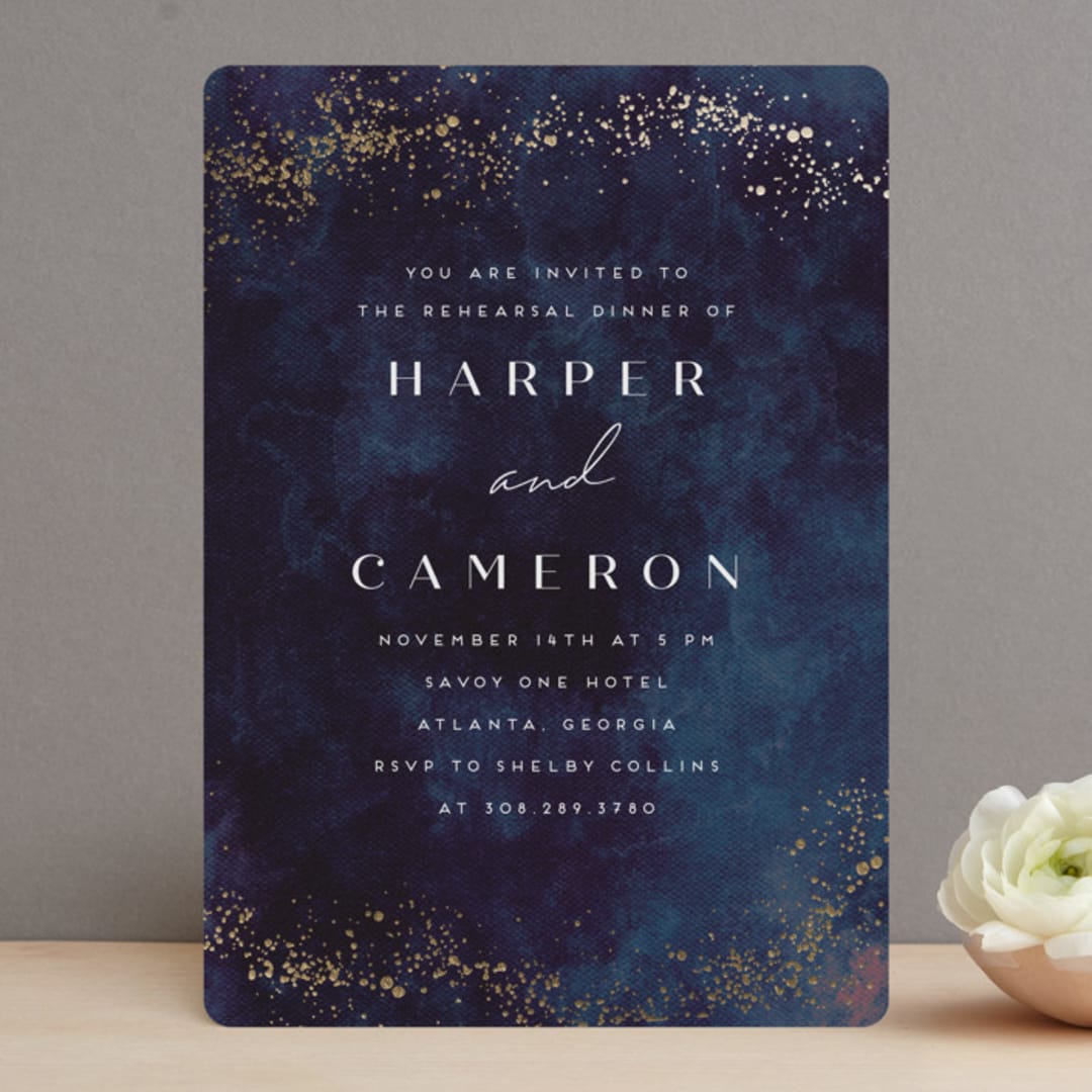 "oponki" - Rehearsal Dinner Invitations in Deep Sea by chocomocacino - Front