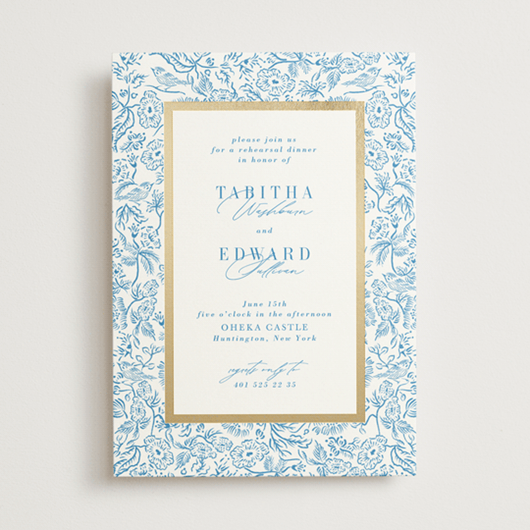 "Lavender fields" - Rehearsal Dinner Invitations in Cerulean by Tamara Hilje - Front