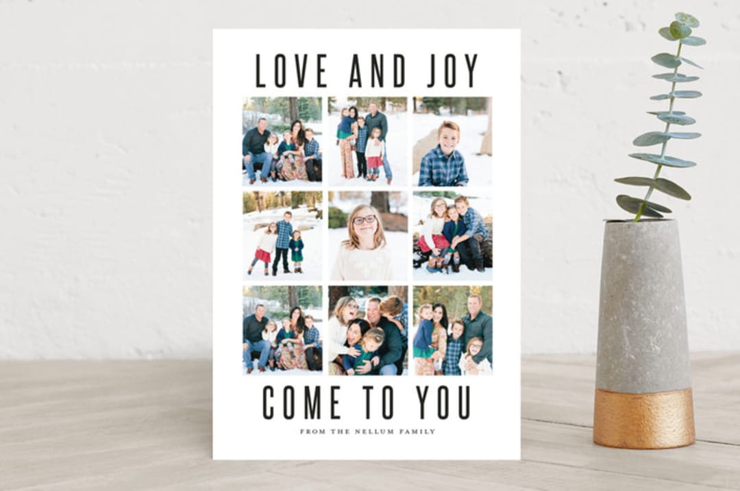 "Glory to God in the Highest" - Retired Holiday Cards in Black by Grace Cobb - Front