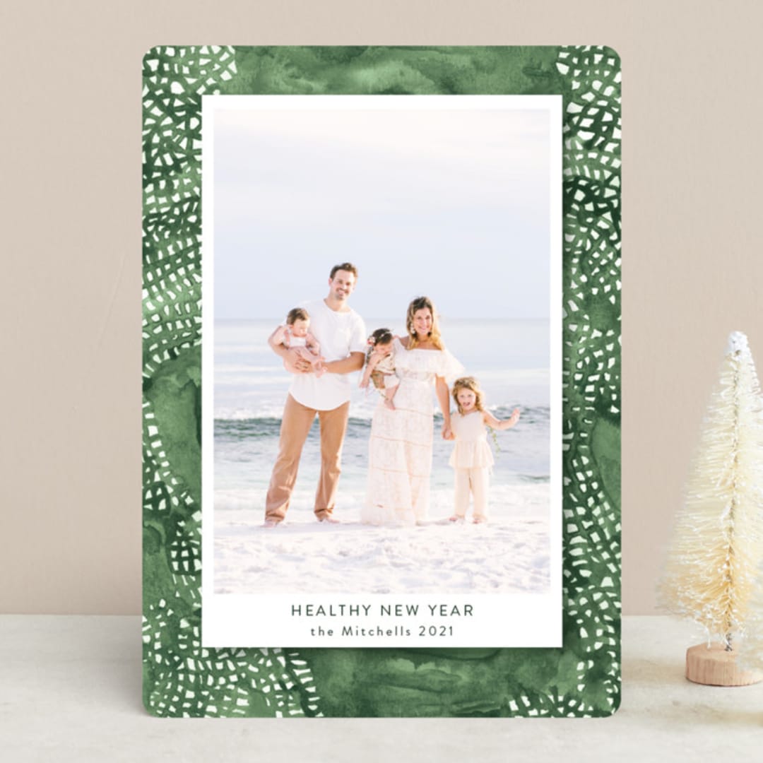 "Holiday Lattice" - Retired Holiday Cards in Moss by raven erebus - Front