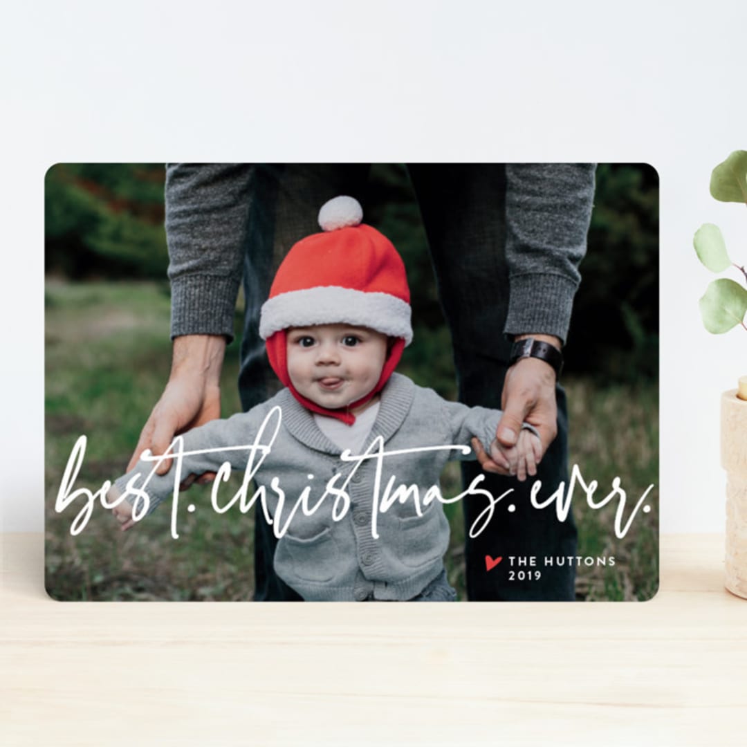 "best.christmas.ever." - Retired Holiday Cards in Snow by Susan Zinader - Front