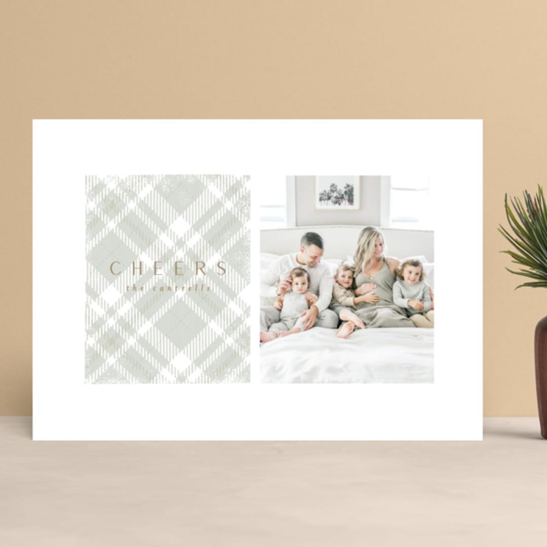 "cozy" - Retired Holiday Cards in Ash by Leah Bisch - Front