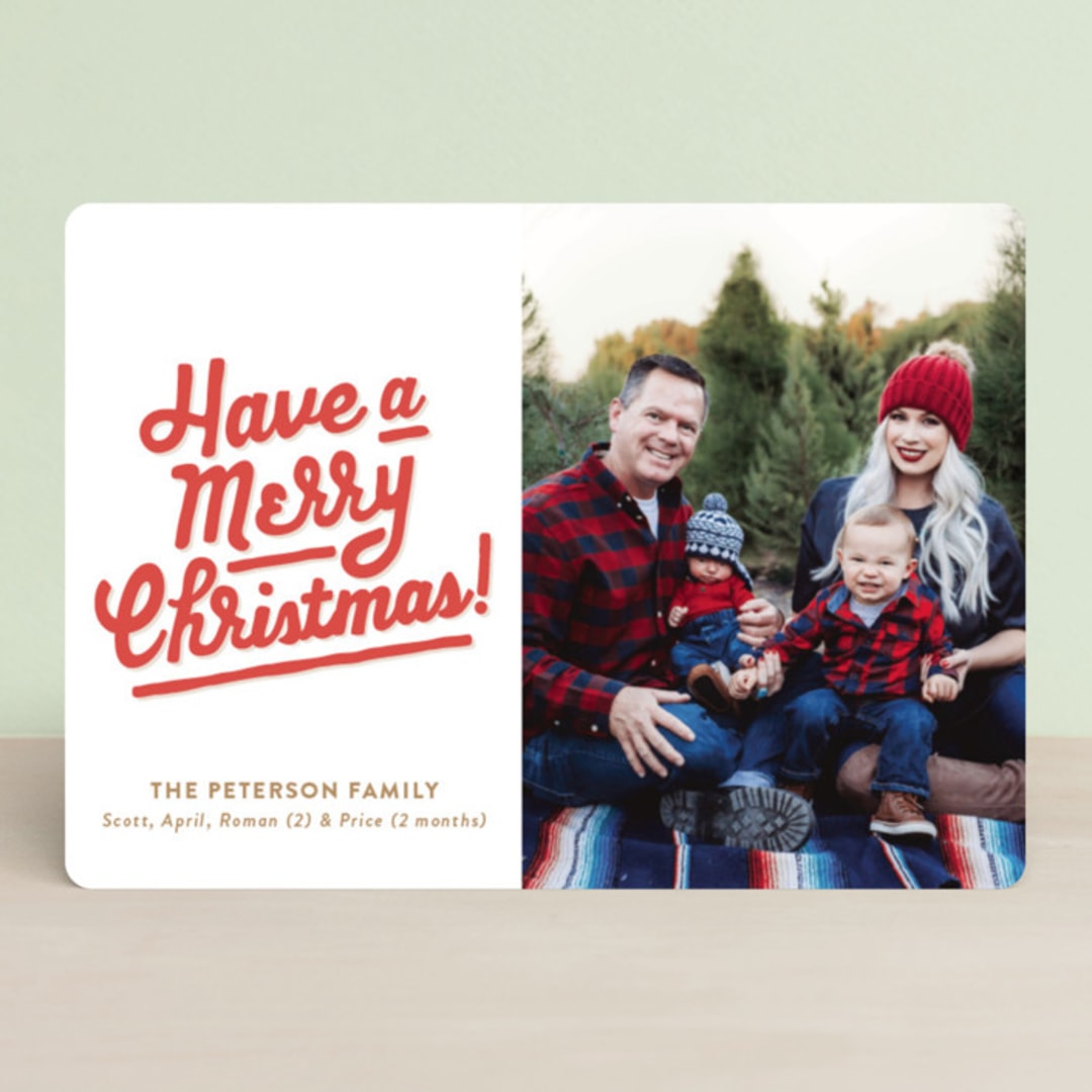 "My Type of Christmas" - Retired Holiday Cards in Holly by The Social Type - Front
