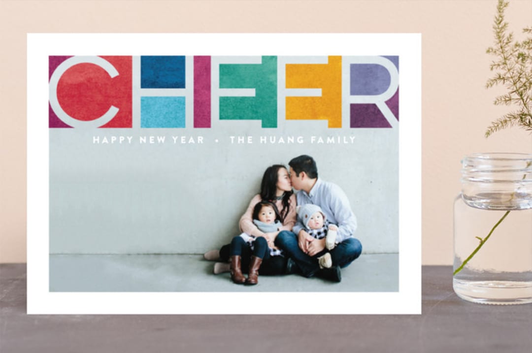 "Prismatic Faith" - Retired Holiday Cards in Rainbow by Hooray Creative - Front