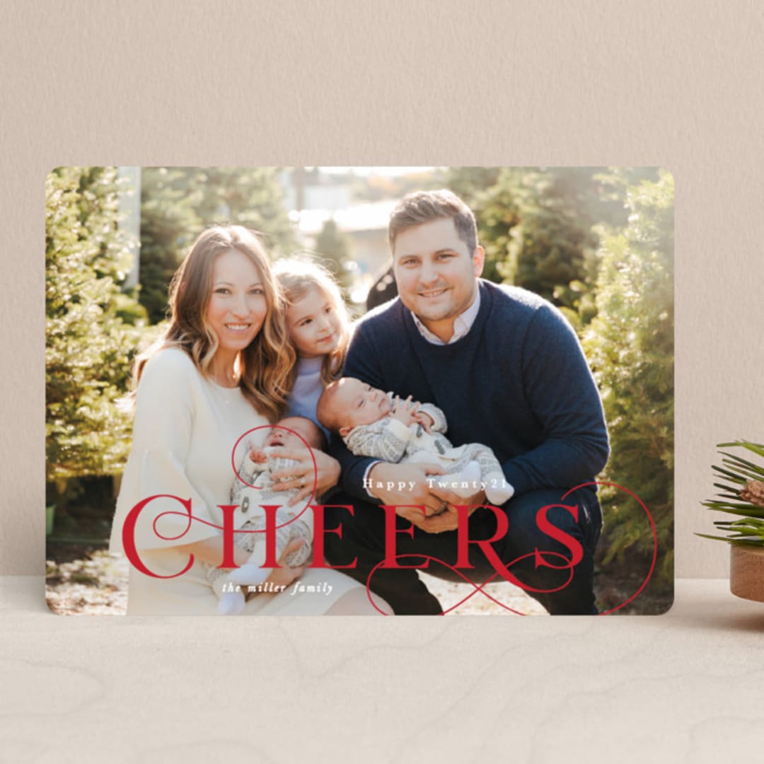 "A Classic Christmas" - Retired Holiday Cards in Ruby by Lauren Chism - Front