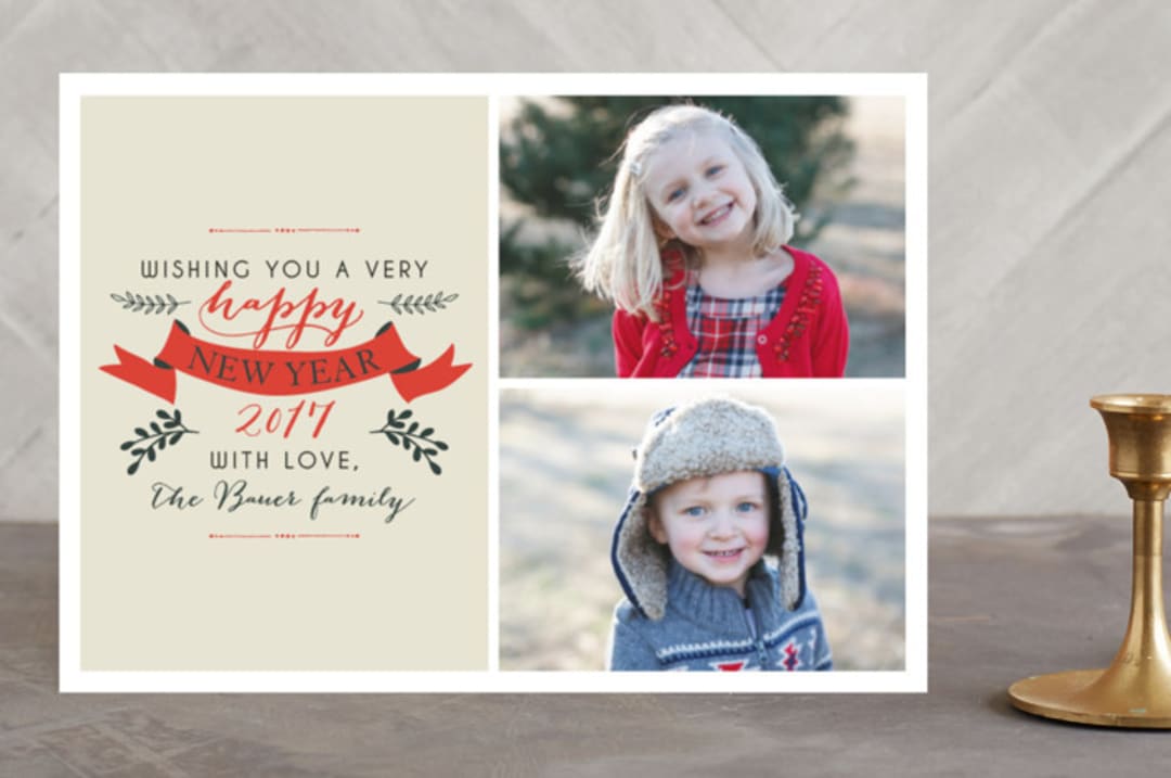 "a very merry Christmas" - Retired Holiday Cards in Cranberry by LollieJ - Front