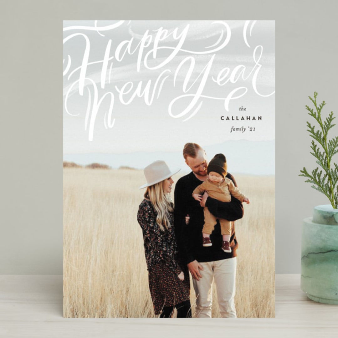 "Windswept" - Retired Holiday Cards in Cocao by Julie Murray - Front